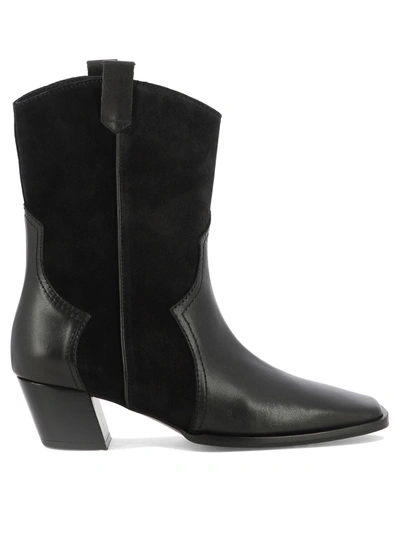 Castaã±er Castañer Denise Square Toe Cowboy Ankle Boots In Black