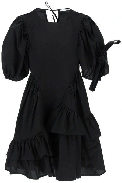 Cecilie Bahnsen Danita Ruffle-trim Mini Dress In Black