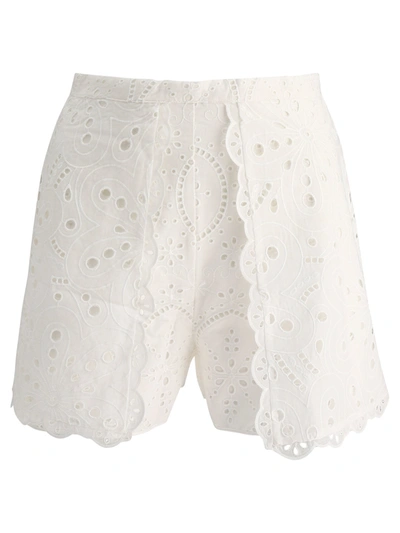 Charo Ruiz Ibiza Alida Layered Design Shorts In White