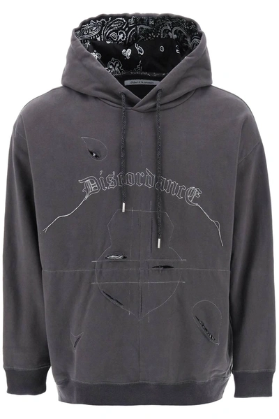 Children Of The Discordance Hoodie With Bandana Detailing In Grigio