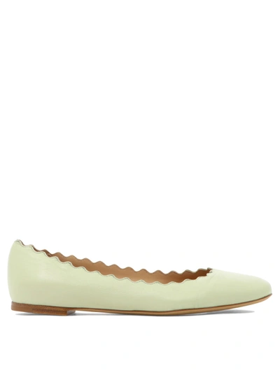 Chloé Lauren Ballet Flats In Green