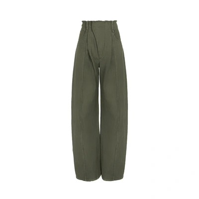Chloé Wide-leg Trousers In Green