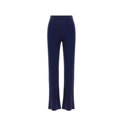 Chloé Wool And Cashmere Pants In Blue