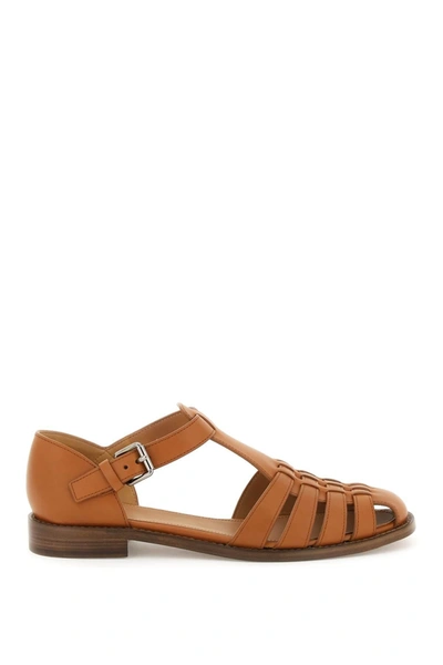 Church's Kelsey Leather Sandals In Tan