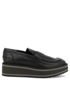Clergerie Bahati Leather Platform Loafers