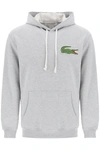 Comme Des Garçons Shirt Lacoste Big Crocodile Hoodie In Grey