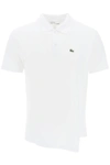 Comme Des Garçons Shirt X Lacoste Asymmetric Cotton Polo Shirt In White