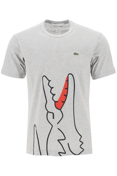 Comme Des Garçons Shirt Comme Des Garcons Shirt X Lacoste T Shirt With Graphic Print In Grey