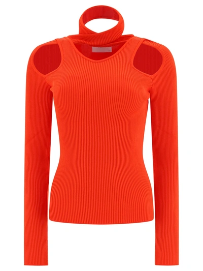 Coperni Turtleneck With Cut-out In Red