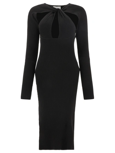 COPERNI COPERNI TWISTED RIBBED DRESS WITH CUT OUT