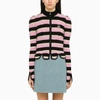 Cormio Divna Embroidered Wool Blend Sweater In Pink & Purple