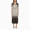 Costarellos Mercier Belted Plissé-lamé Midi Dress In Metal