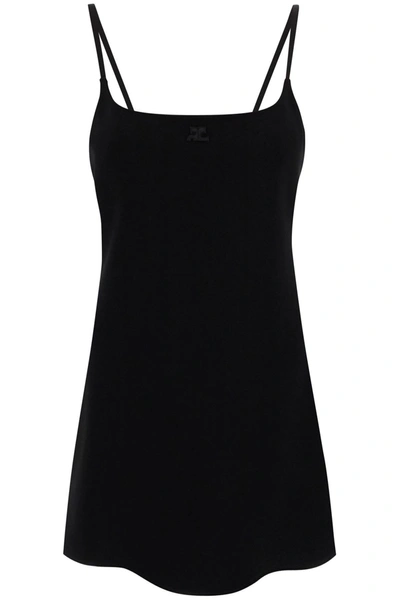 Courrèges Black Polyester Blend Mini Dress
