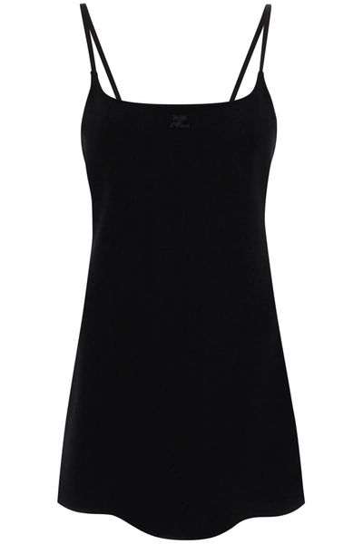 COURRÈGES COURREGES CREPE MINI DRESS