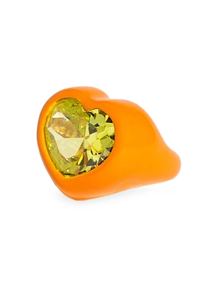 Dans Les Rues Lux Heart Ring In Yellow