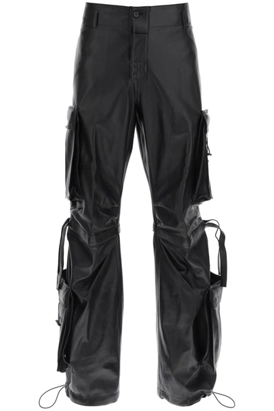 Darkpark Luis Lamb-leather Cargo Pants In Black