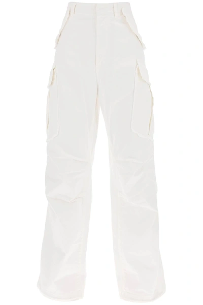 Darkpark Vivi Wide Leg Cargo Jeans In White