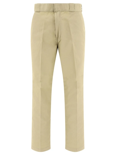 Dickies 874 Cotton Blend Trousers In Beige