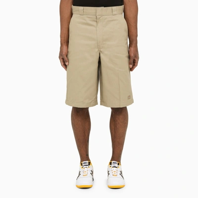 Dickies Shorts In Khaki Cotton In Cream