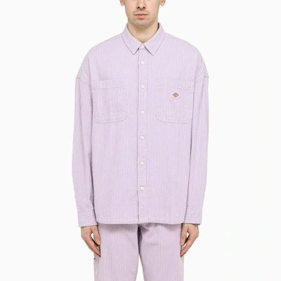 Dickies Wide Lilac Striped Shirt In Purple