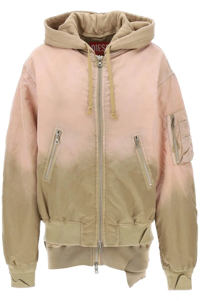 Diesel G-kamila Gradient-effect Jacket In Neutrals