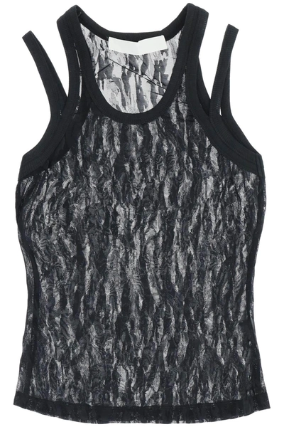 DION LEE DION LEE CAMOUFLAGE MESH TANK TOP