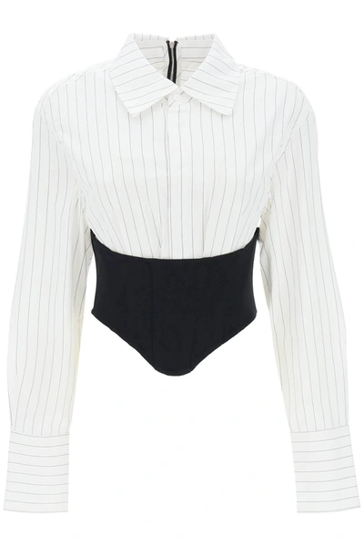 Dion Lee Internal Shirt Corset In Mixed Colours
