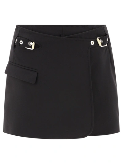 Dion Lee Interlock A-line Mini Skirt In Black