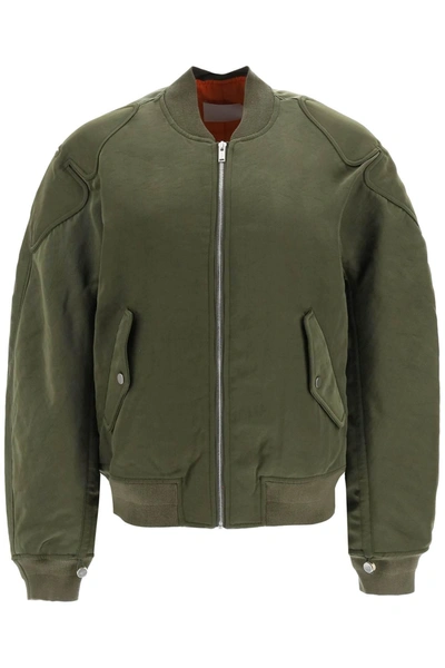 Dion Lee Zip-up Bomber Jacket In Green