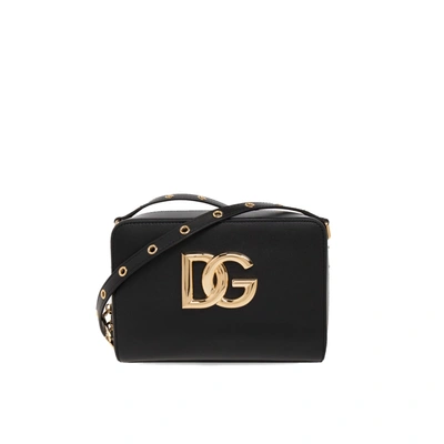 Dolce & Gabbana 3.5 Medium Dg Logo Shoulder Bag In Black