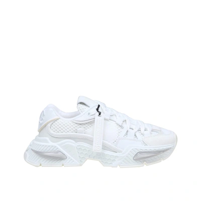 Dolce & Gabbana White Mixed-material Airmaster Sneakers