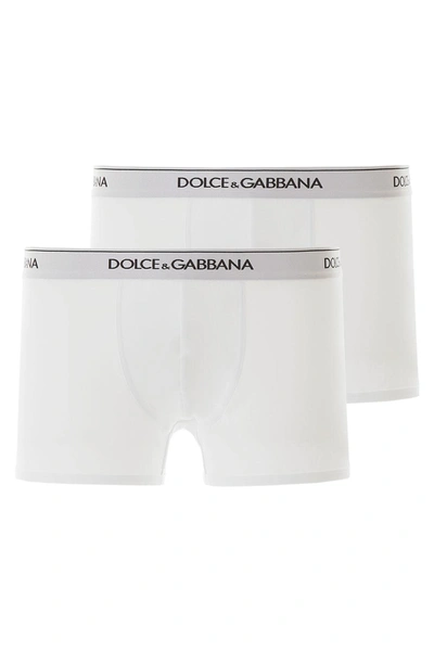 Dolce & Gabbana Bi-pack Underwear Boxer Shorts In White
