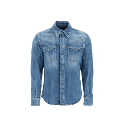 DOLCE & GABBANA DOLCE & GABBANA COTTON DENIM SHIRT