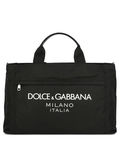 Dolce & Gabbana Shopping Bag In Negro