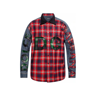 Dolce & Gabbana Flannel Shirt In Red