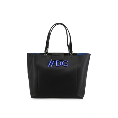 Dolce & Gabbana Leather Tote Bag In Black