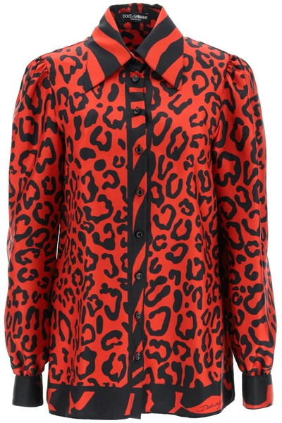 Dolce & Gabbana Leopard And Zebra Print Shirt In Variante Abbinata