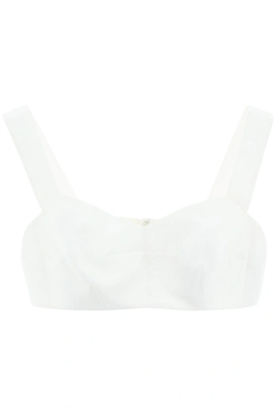 Dolce & Gabbana Monogram Bralette Top In White