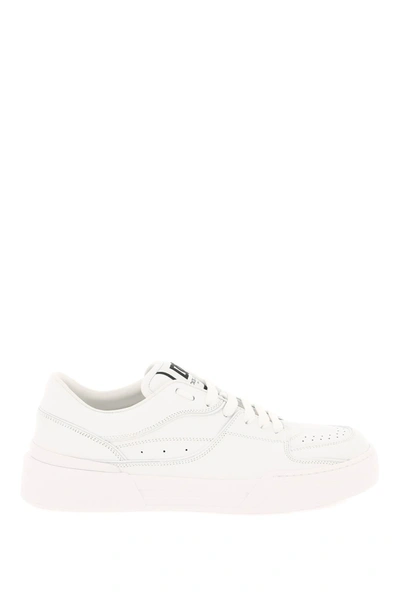 Dolce & Gabbana New Roma Leather Sneakers In White