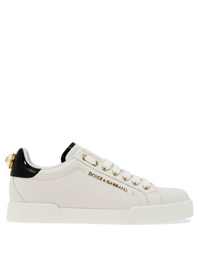 Dolce & Gabbana 'portofino' Sneakers In White/black