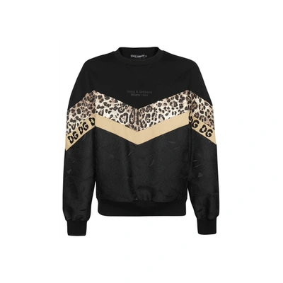 Dolce & Gabbana Printed Sweatshirt In Black