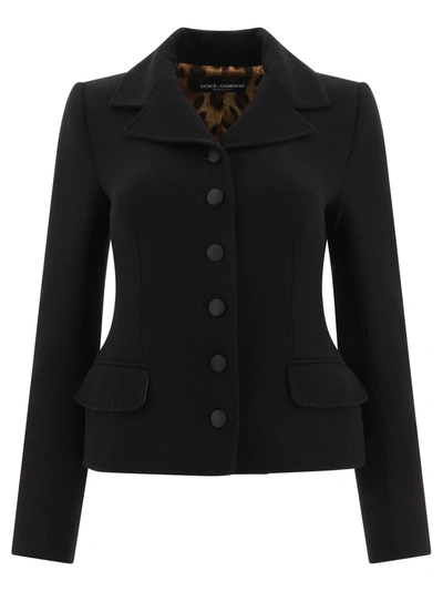 Dolce & Gabbana Essential Blazer Jacket In Black