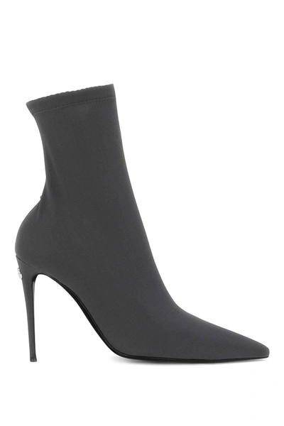 DOLCE & GABBANA DOLCE & GABBANA STRETCH JERSEY ANKLE BOOTS