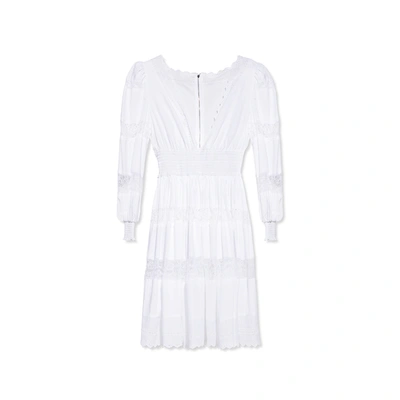 Dolce & Gabbana V-neck Midi Dress In White