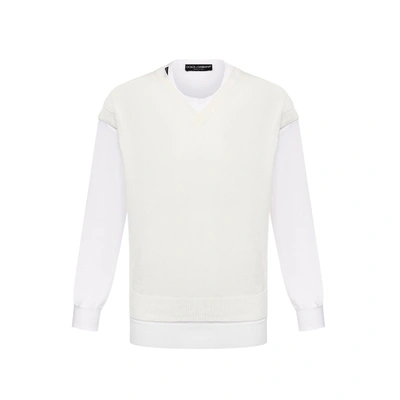 Dolce & Gabbana Viscose Yarn Jumper In White