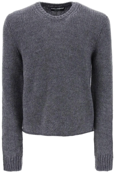 Dolce & Gabbana Wool And Alpaca Sweater In Grey