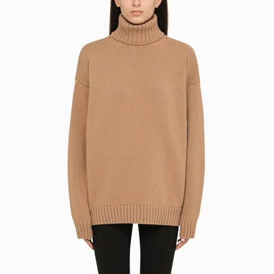 Dolce & Gabbana Turtleneck Knit Sweater In Brown