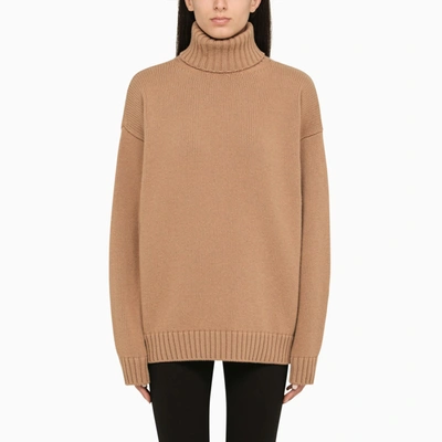 DOLCE & GABBANA DOLCE&GABBANA BEIGE TURTLENECK IN VIRGIN WOOL