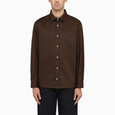 Drôle De Monsieur Dark Brown Shirt With Print