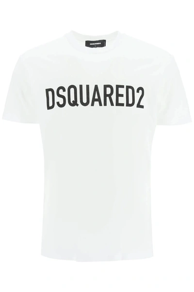 Dsquared2 Cool Logo Cotton Jersey T-shirt In White